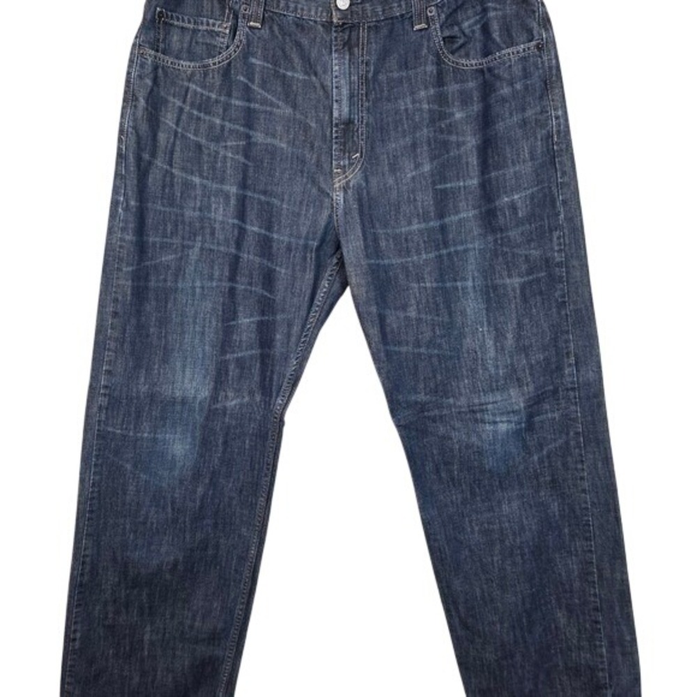 Levis 569 Loose Straight Jeans Mens 36x32 Dark Wash Blue Denim 100% Cotton